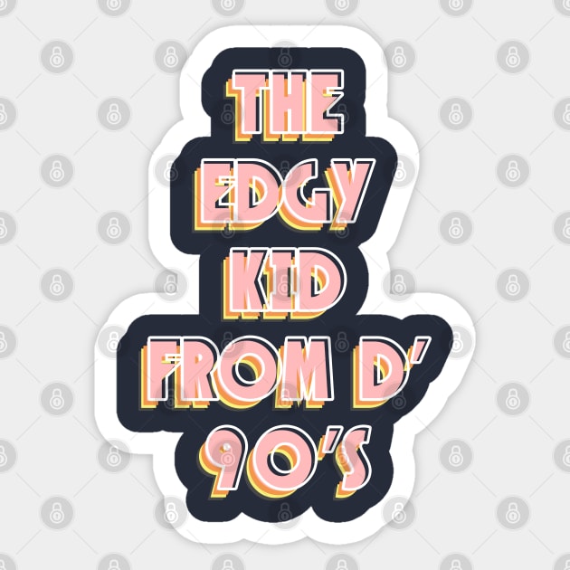 90s Edgy Kid Sticker by enrynz